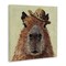 Stupell Industries Capybara with Straw Hat Canvas, design by Studio Bautista